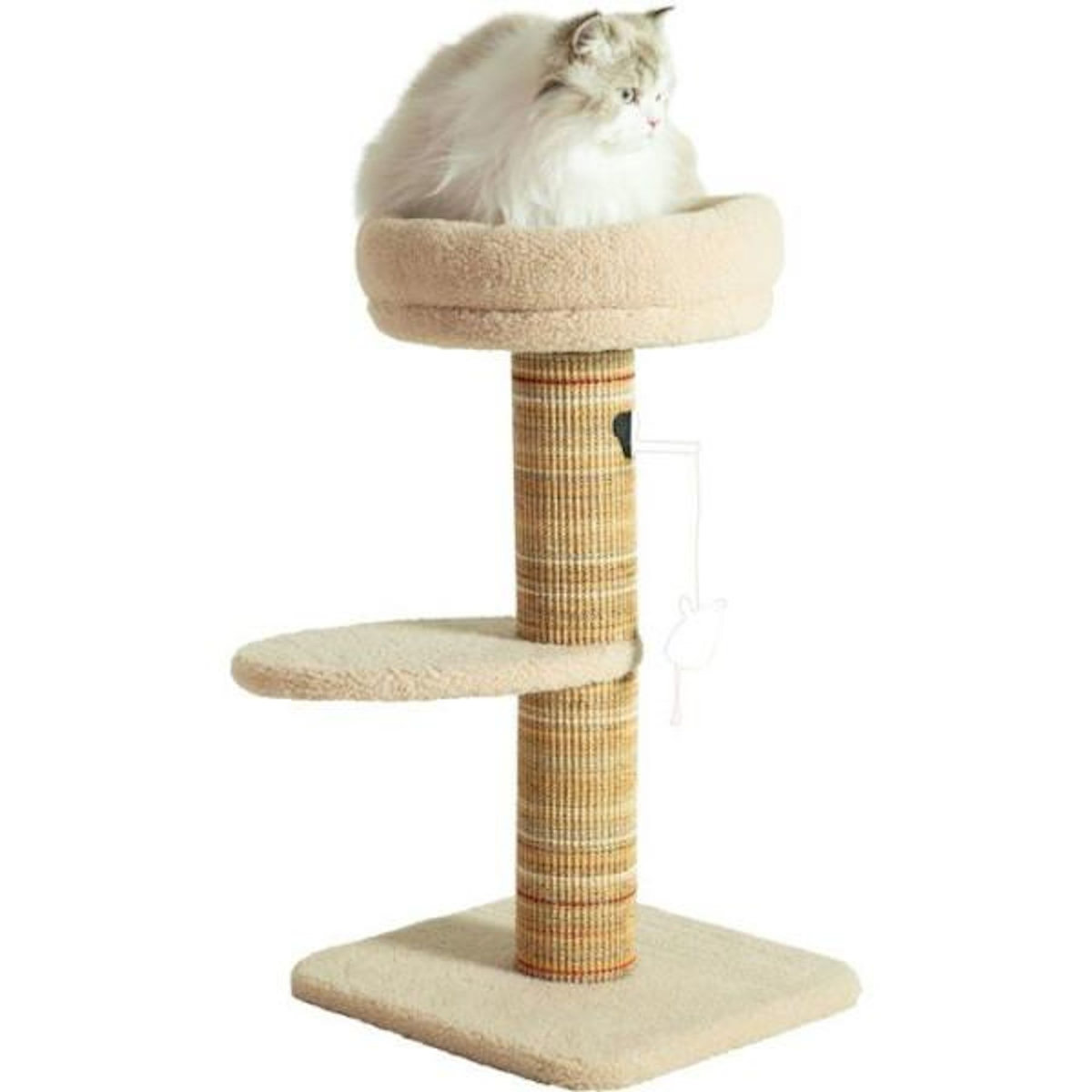 Zolux Arbre a chat griffoir - ZOLUX - Stable - Espace de repos - Jeu souris - Sisal - 70 cm - Boréal - Beige
