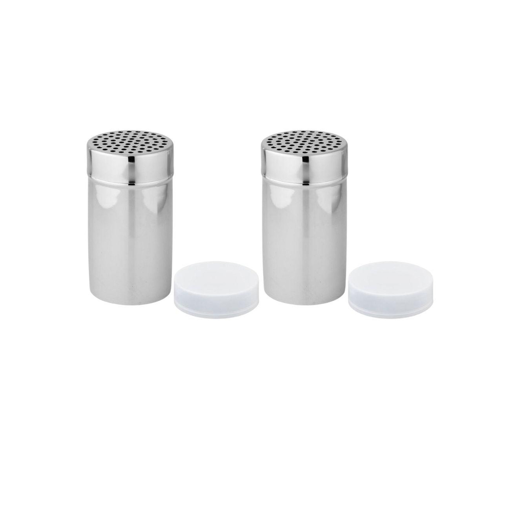 Fackelmann Ensemble de 2 saupoudreuses à sucre glace et cacao en acier inoxydable avec couvercle 13 cm fackelmann divers