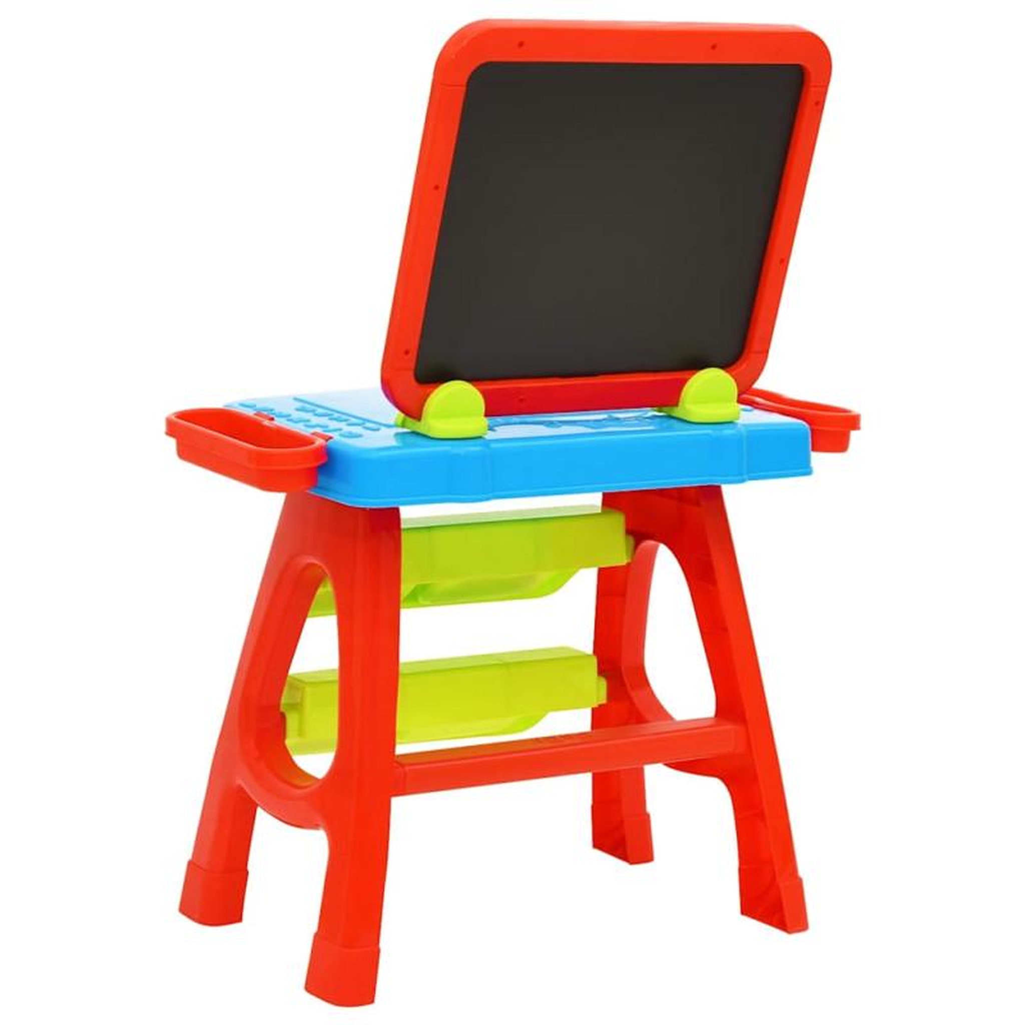 Voir la diapositive 5 : VIDAXL Ensemble 3 en 1 de chevalet et bureau d apprentissage enfant