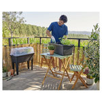 GARDENSTAR Carré Potager en plastique sur pieds ou à poser - Gris