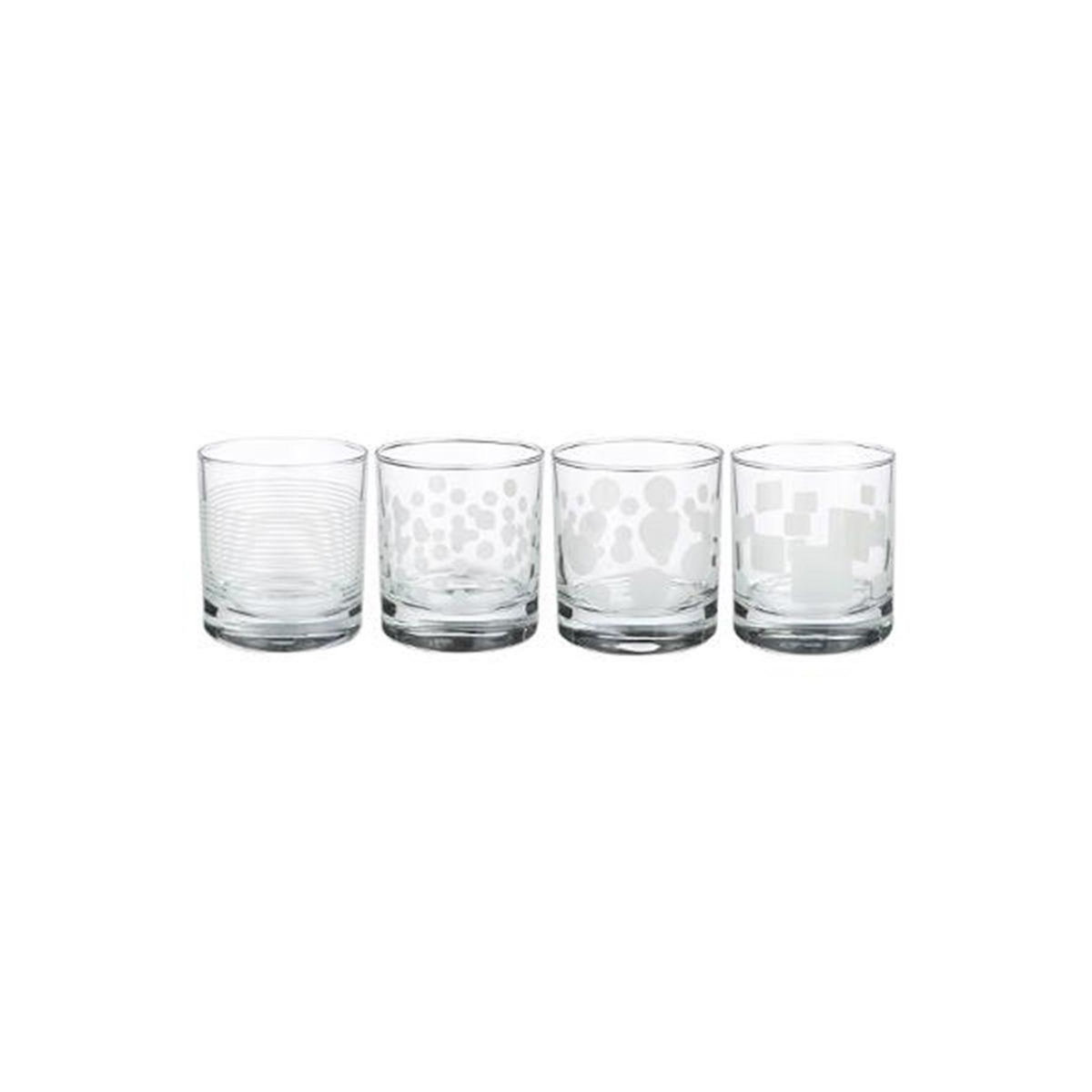 SECRET DE GOURMET Lot de 4 Gobelets à Eau  Toni'eau  30cl Transparent