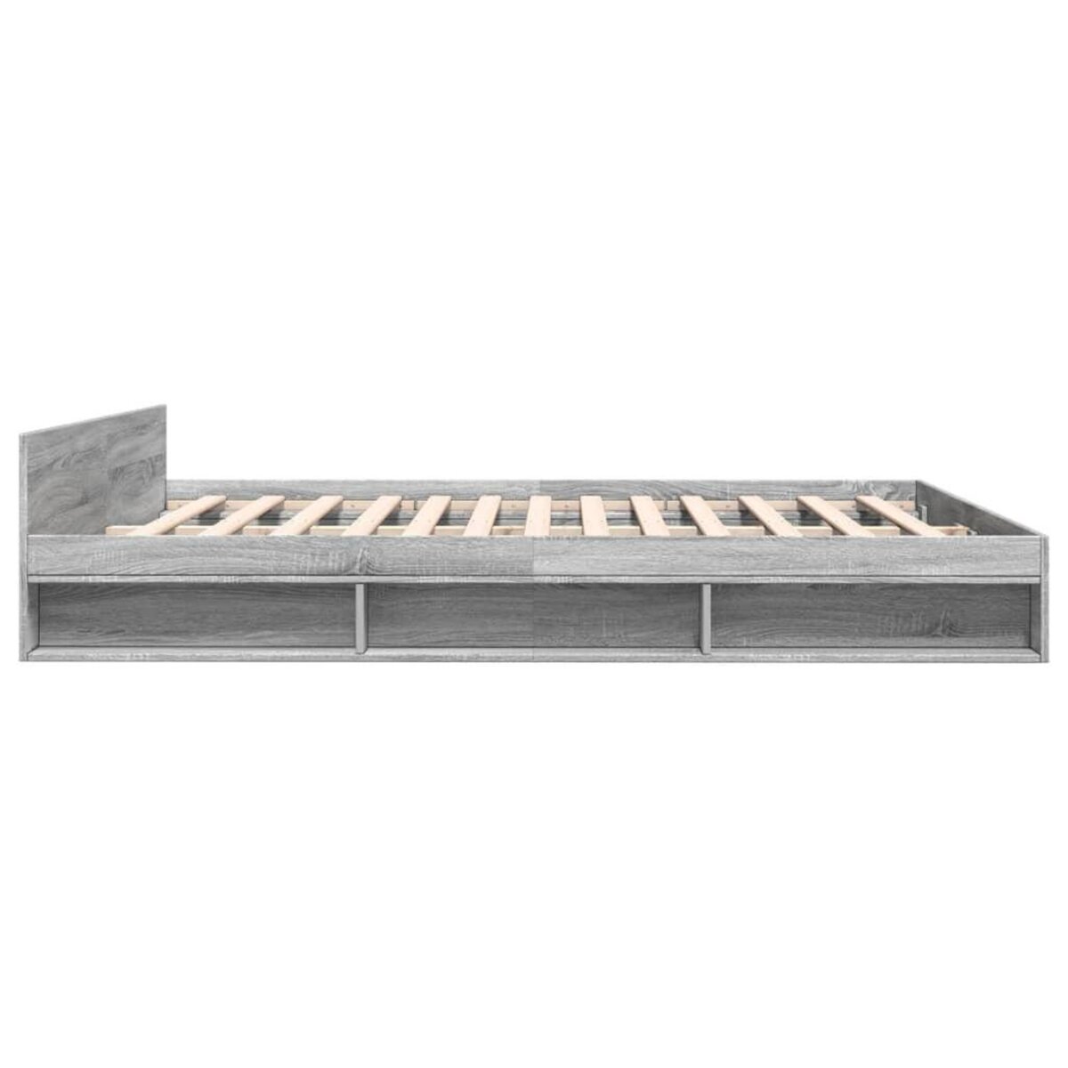 VIDAXL Cadre de lit avec tiroirs sans matelas sonoma gris 200x200 cm