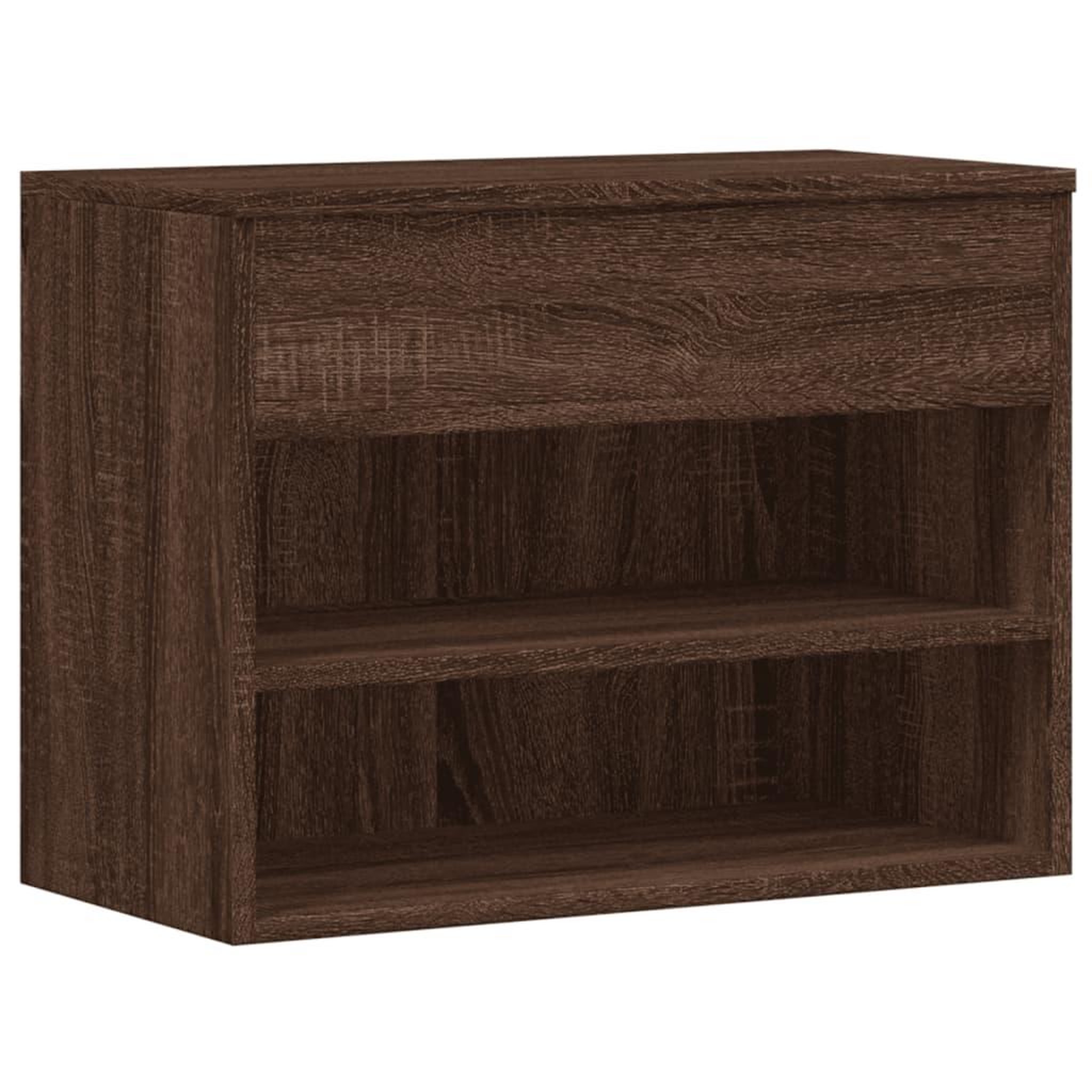 Voir la diapositive 2 : VIDAXL Banc a chaussures Chene marron 60x30x45 cm Bois d'ingenierie