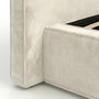 Voir la diapositive 6 : ID MARKET Lit coffre double JADE avec sommier 140 x 190 cm velours côtelé beige