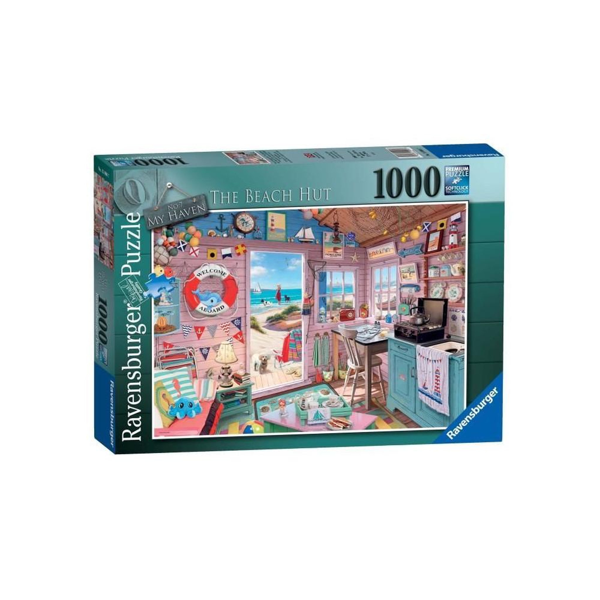 Voir la diapositive 2 : RAVENSBURGER Puzzle 1000 pièces - Cabanon de la plage