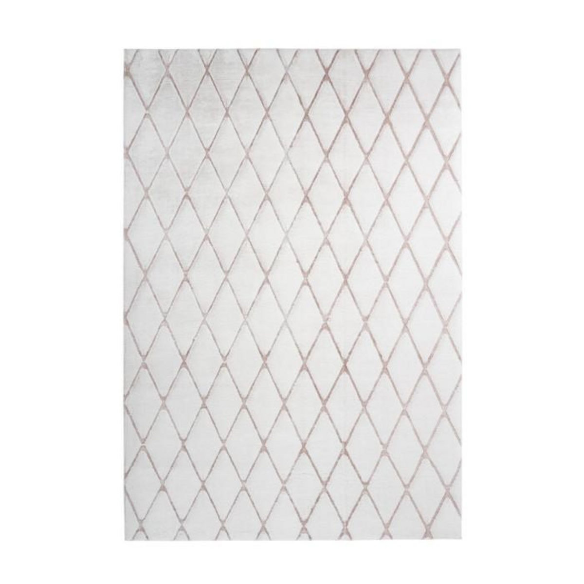 Paris Prix Tapis Shaggy Géométrique  Vivica  Blanc & Rose