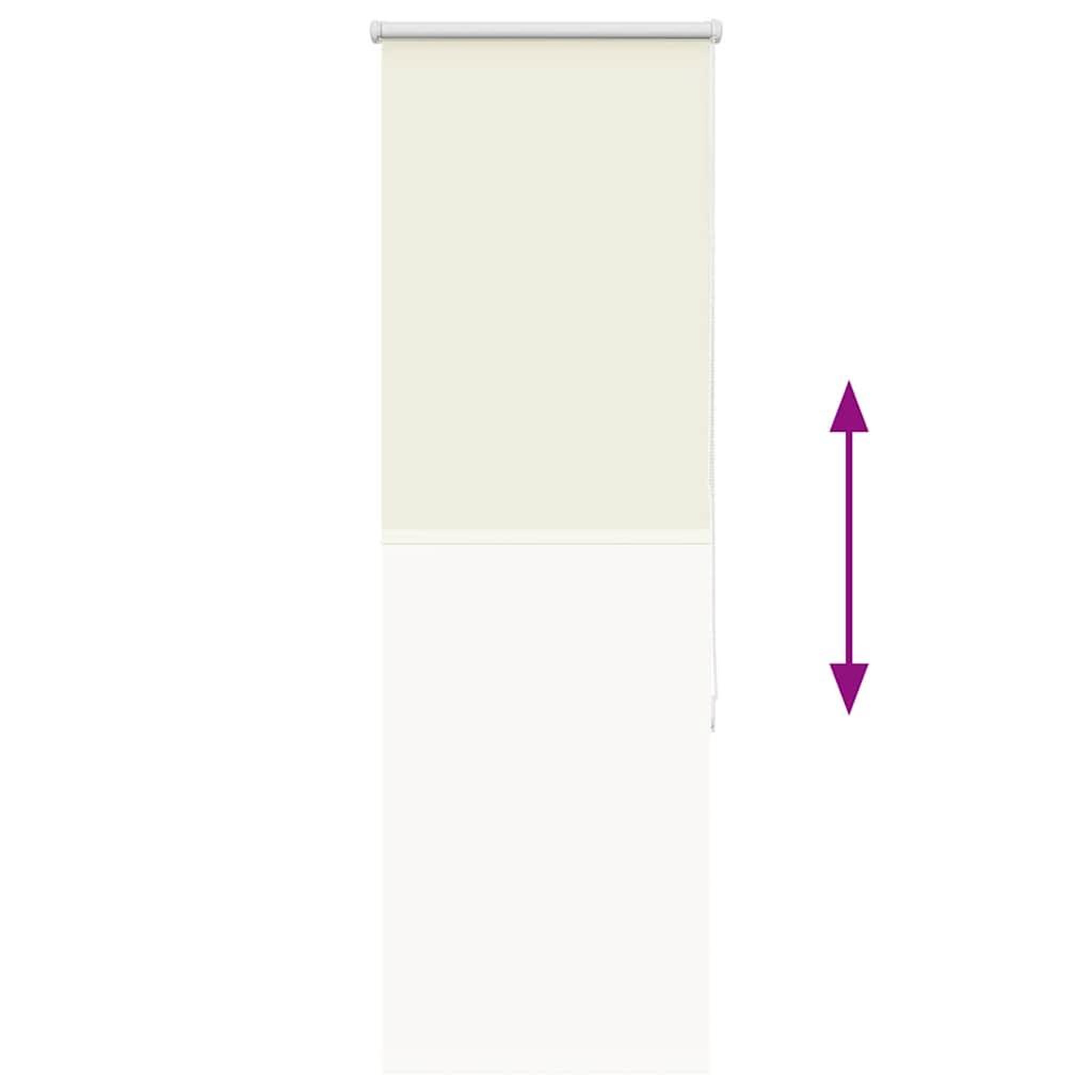 Voir la diapositive 5 : VIDAXL Store enrouleur occultant blanc casse 50x130cm largeur du tissu