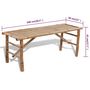 Voir la diapositive 6 : VIDAXL Table de brasserie avec 2 bancs 100 cm Bambou