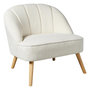 Voir la diapositive 1 : ATMOSPHERA Fauteuil Tissu Bouclette  Naova  78cm Blanc