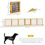 Voir la diapositive 3 : PAWHUT Barrière de sécurité parc enclos chien modulable pliable porte verrouillable intégrée 5 panneaux grillage acier noir bois de pin verni