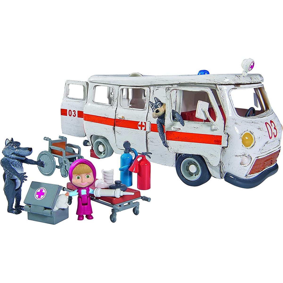 SMOBY Playset Ambulance - Masha et Michka