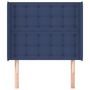 Voir la diapositive 3 : VIDAXL Tete de lit avec oreilles Bleu 103x16x118/128 cm Tissu