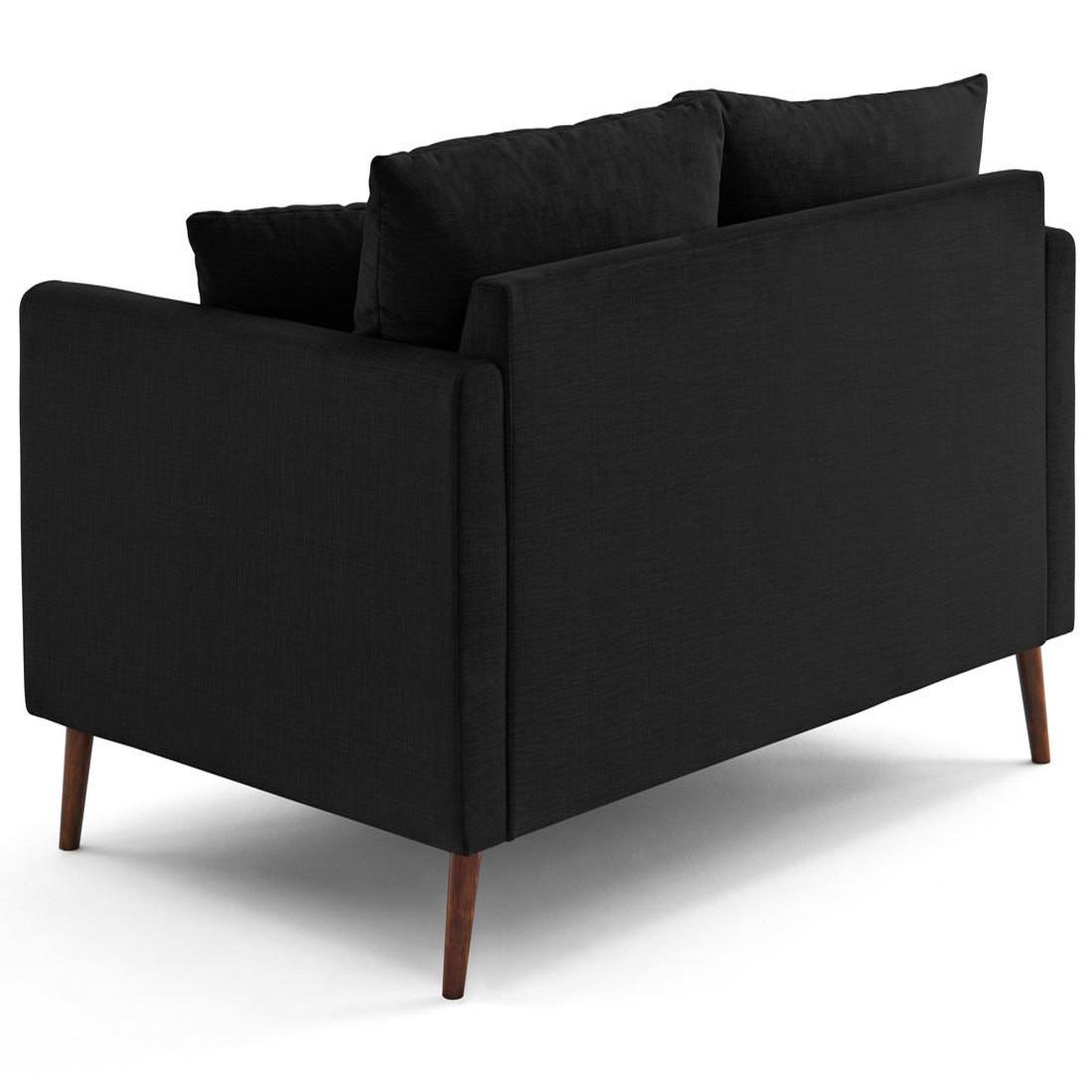 Voir la diapositive 6 : LISA DESIGN Ostrava - canapé droit 2 places en velours pieds en bois