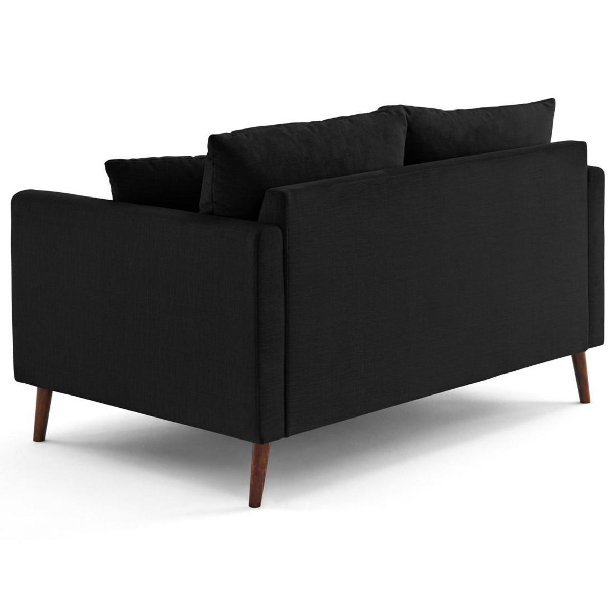 LISA DESIGN Ostrava - canapé droit 2 places en velours pieds en bois