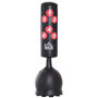 Voir la diapositive 1 : HOMCOM HOMCOM Sac de frappe boxe sur pied punching ball autoportant adulte enfant H1,65 m cibles de touche ventouses antidérapantes noir rouge