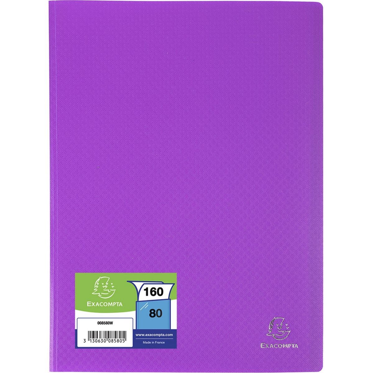 EXACOMPTA Protège-document A4 souple 160 vues violet