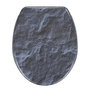 Voir la diapositive 1 : Wenko Abattant WC en duroplast design Slate - Gris anthracite