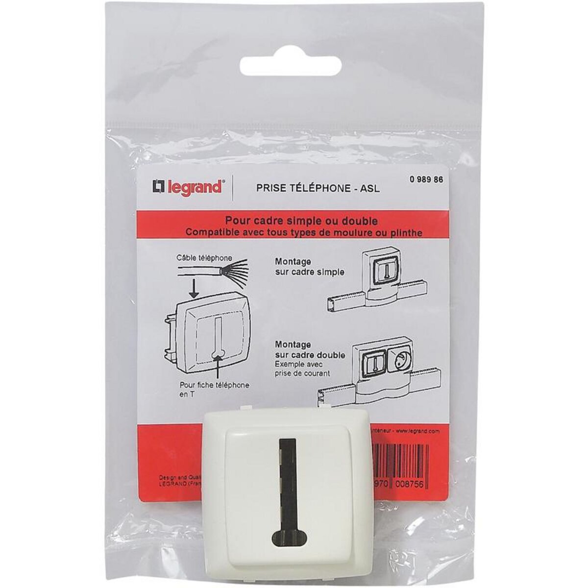 Legrand DLP prise téléphone PTT saillie