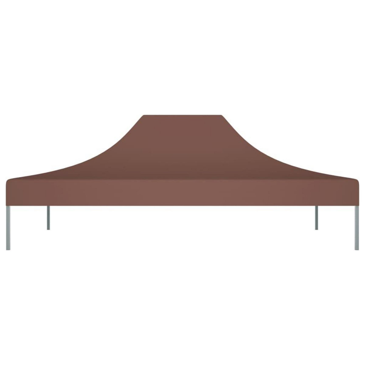 VIDAXL Toit de tente de reception 4,5x3 m Marron 270 g/m^2