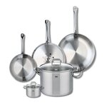 ELO Ensemble de 3 Poêles de cuisson 24, 28 et 32 cm et 2 faitouts 12 et 26 cm Elo Profi Citrin