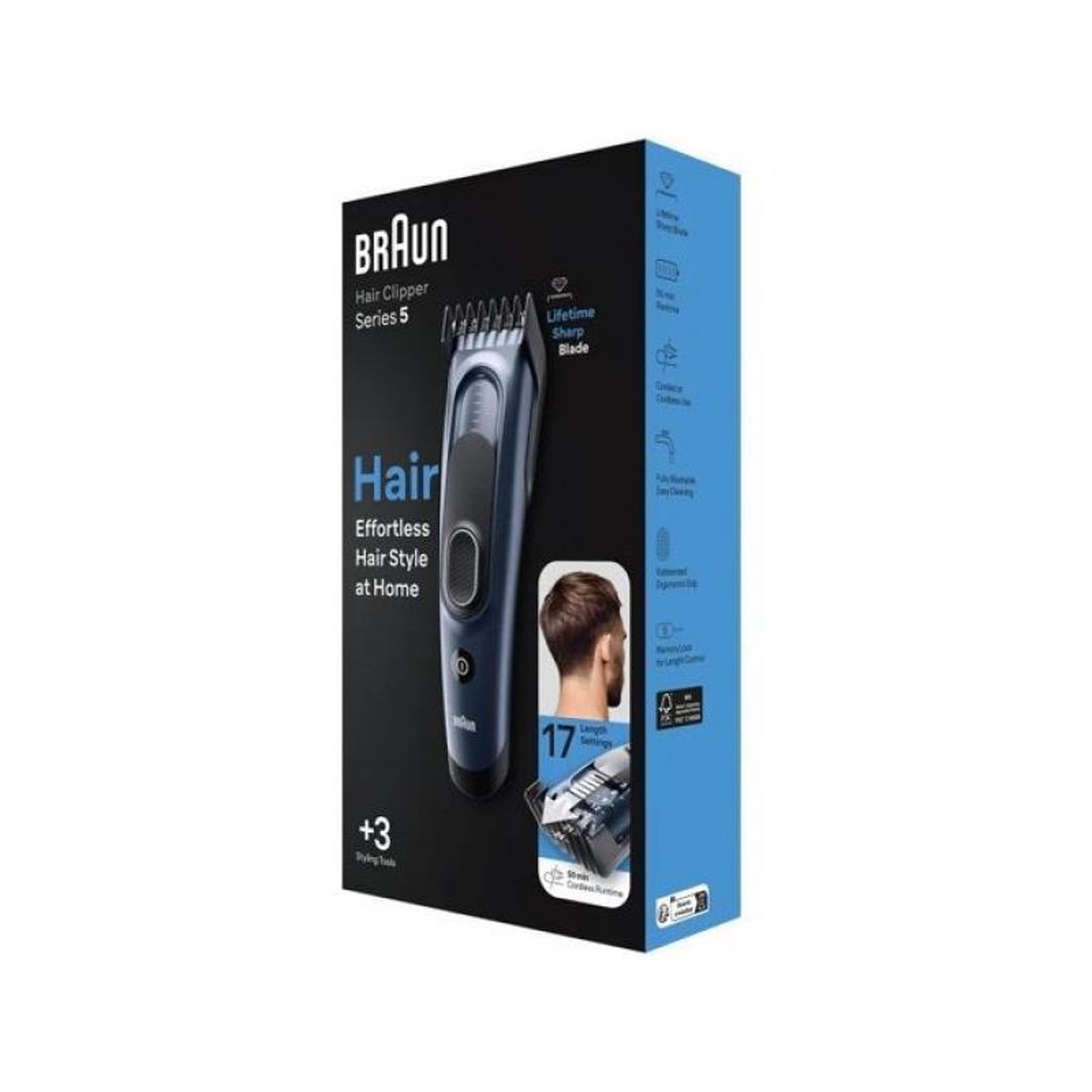 Voir la diapositive 2 : BRAUN Braun Hair Clipper HC5350 blue (448754)