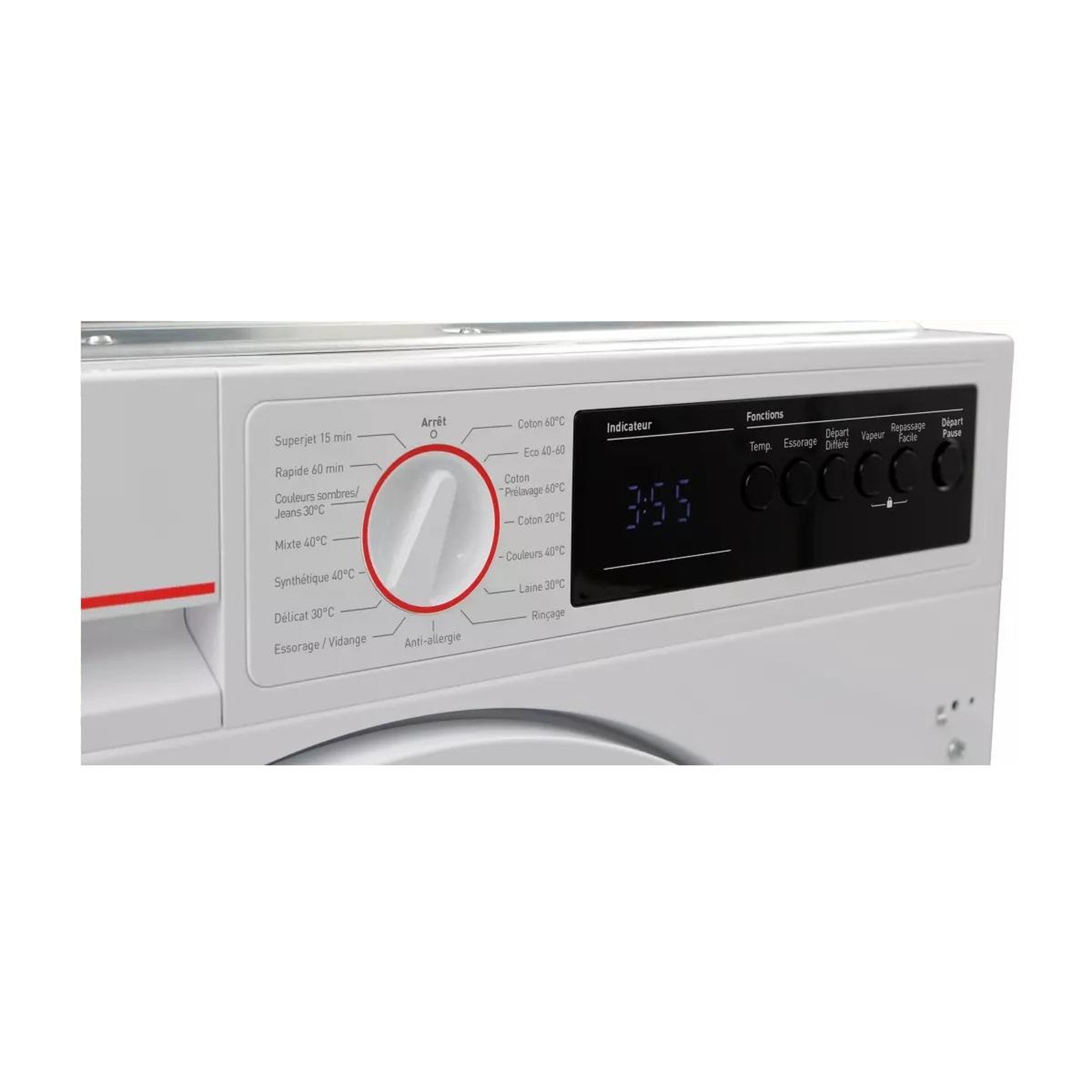 Voir la diapositive 3 : Sharp Lave-linge intégrable 8kg 1400 tours/min blanc - es-nib814bwna
