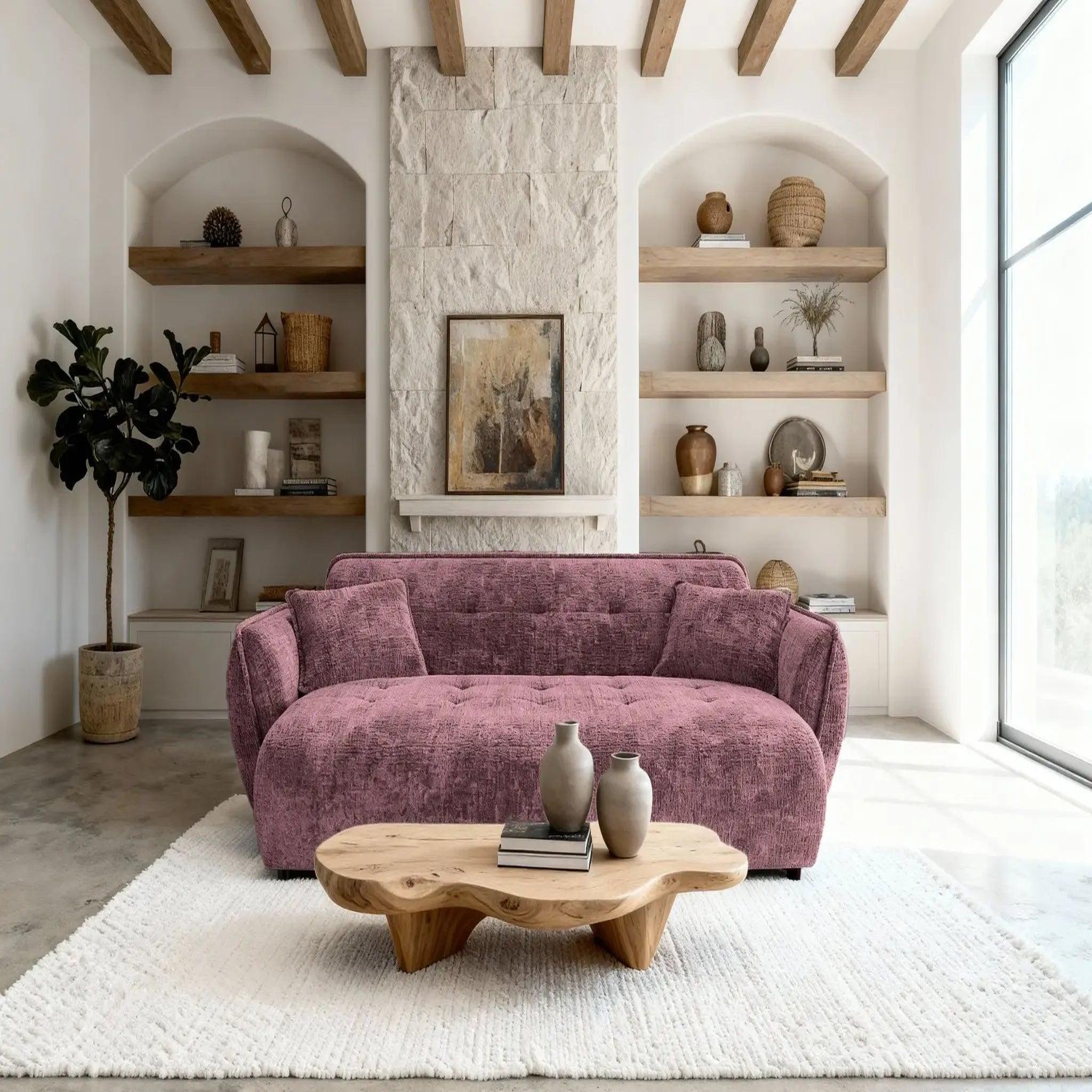 Voir la diapositive 3 : CASANOVA PARIS Mona - canapé droit tissu chenille 3 places