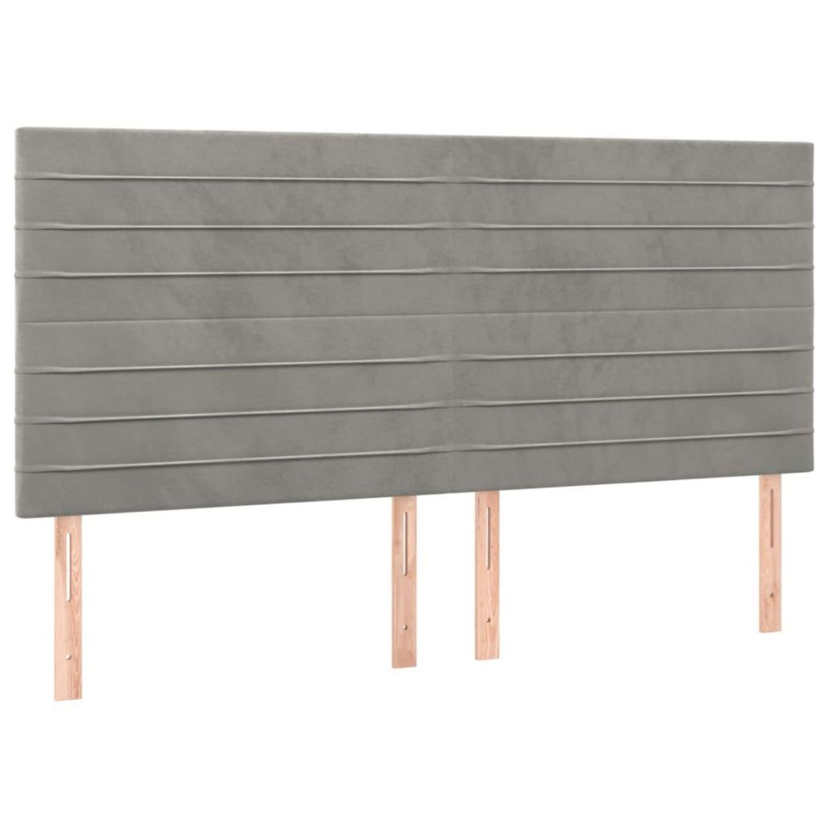 VIDAXL Tetes de lit 4 pcs Gris clair 80x5x78/88 cm Velours