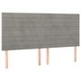 Voir la diapositive 2 : VIDAXL Tetes de lit 4 pcs Gris clair 80x5x78/88 cm Velours