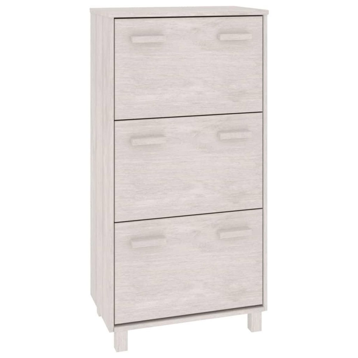 VIDAXL Armoire a chaussures HAMAR Blanc 59,5x35x117 cm Bois de pin