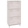 Voir la diapositive 2 : VIDAXL Armoire a chaussures HAMAR Blanc 59,5x35x117 cm Bois de pin