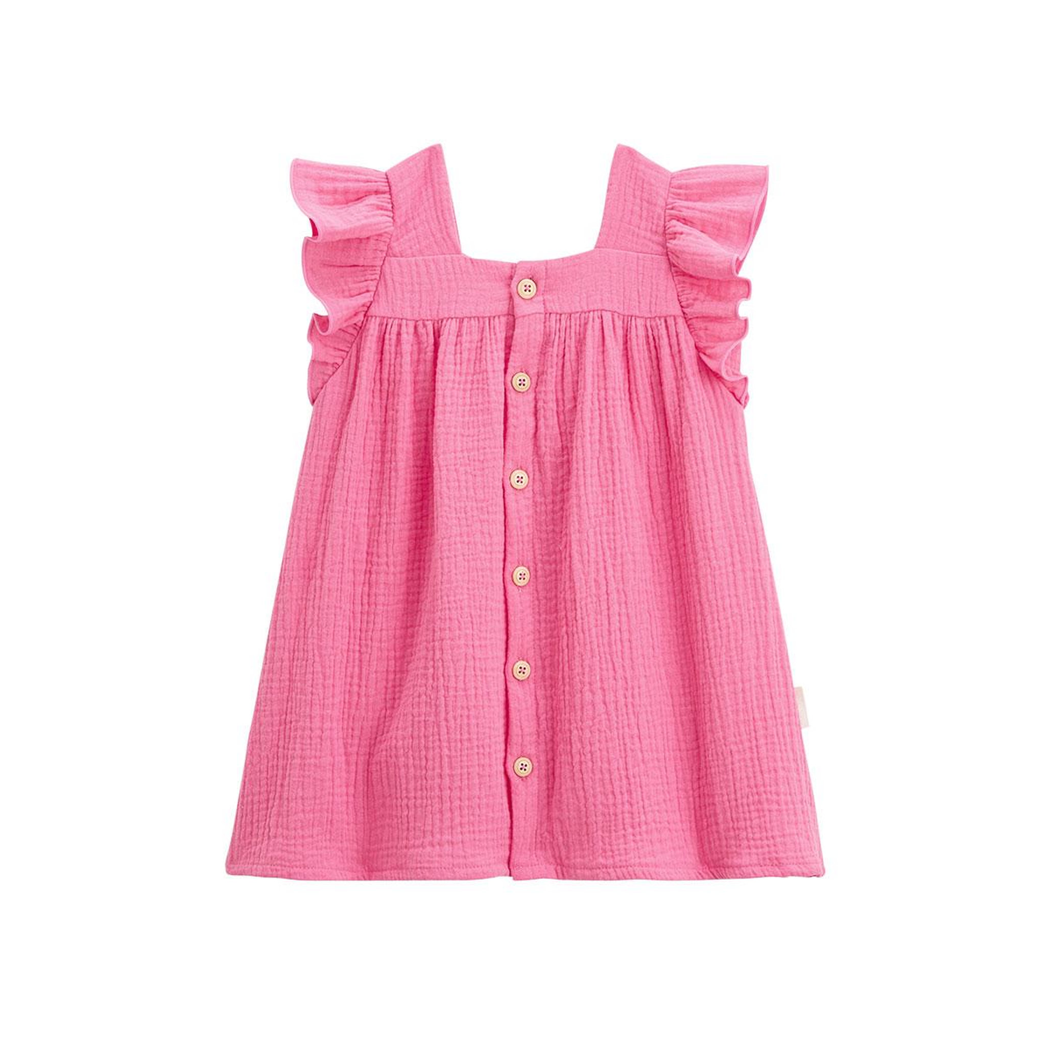 Voir la diapositive 2 : Petit Béguin Robe enfant en gaze de coton bahamas