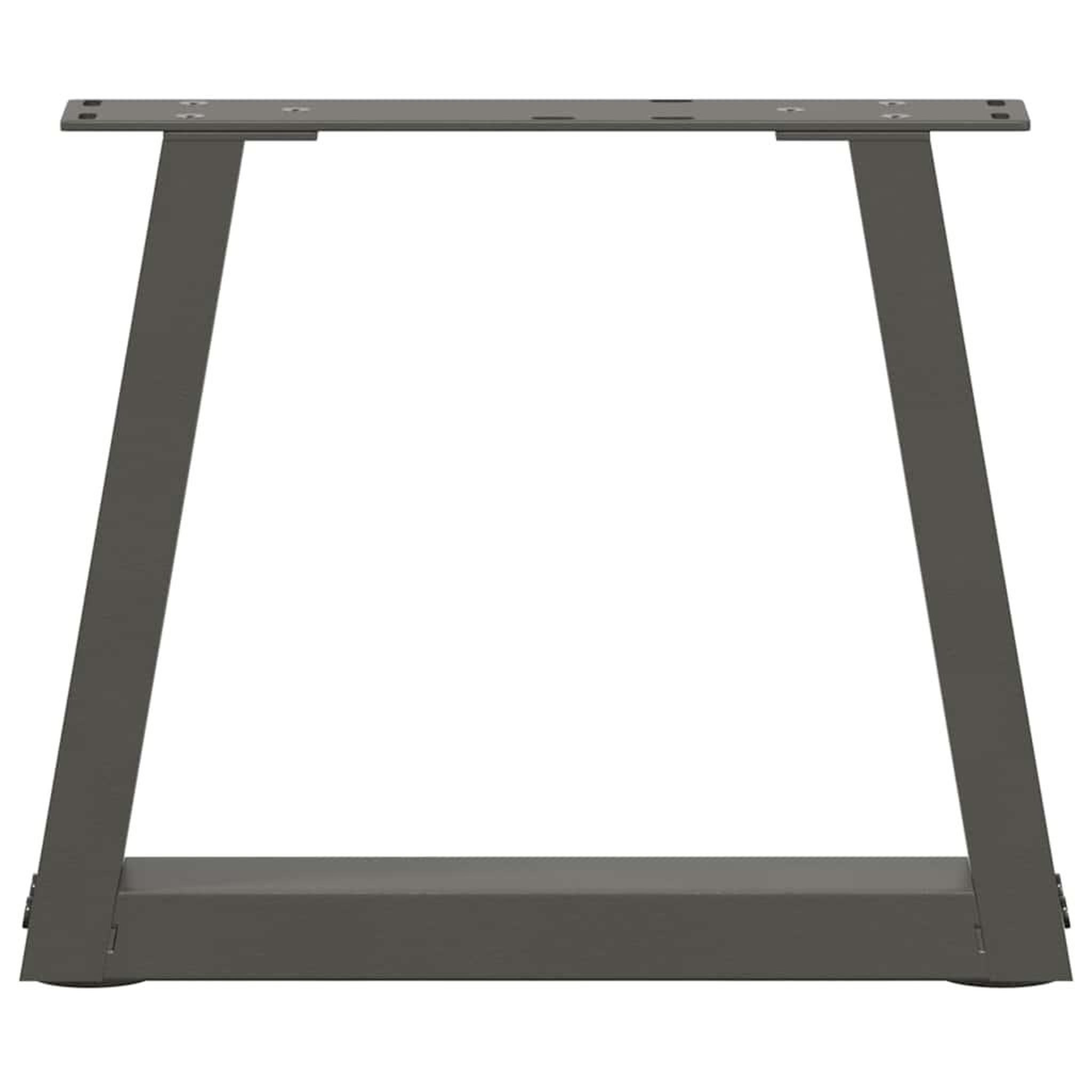 Voir la diapositive 5 : VIDAXL Pieds de table a manger forme V 2 pcs anthracite 30x(30-31,3)cm