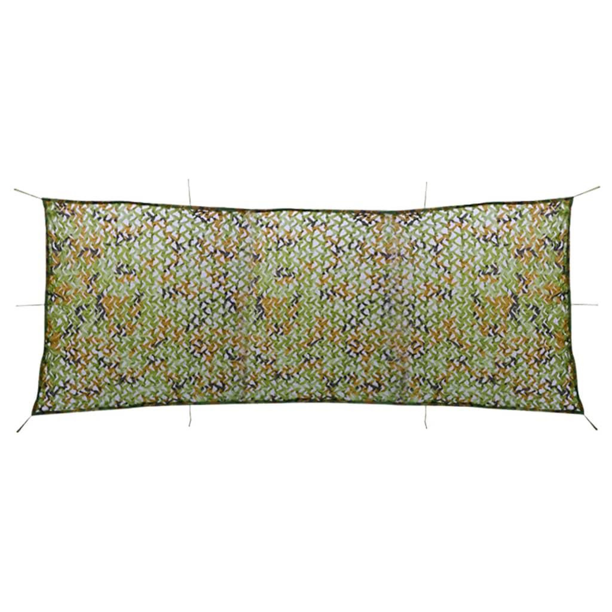 VIDAXL Filet de camouflage avec sac de rangement 1,5x5 m Vert