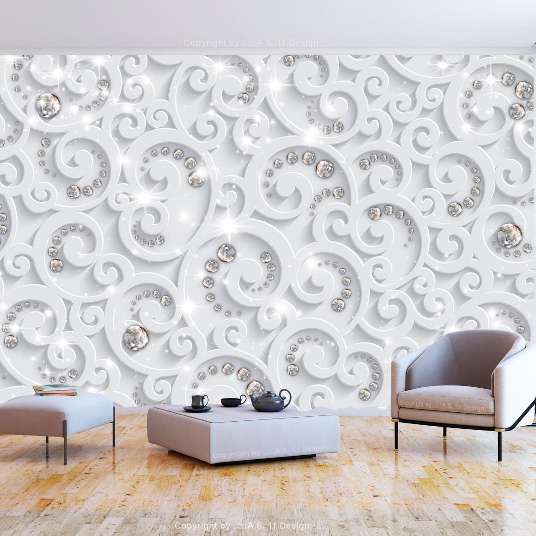 Paris Prix Papier peint  abstract glamor. Coloris disponibles : Multicolore
