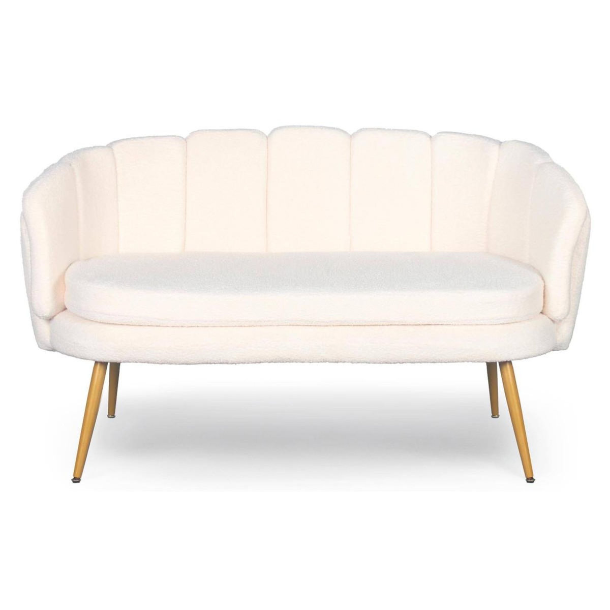 Paris Prix Canapé 2 Places en Bouclette  Dabren  138cm Beige