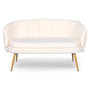 Voir la diapositive 2 : Paris Prix Canapé 2 Places en Bouclette  Dabren  138cm Beige