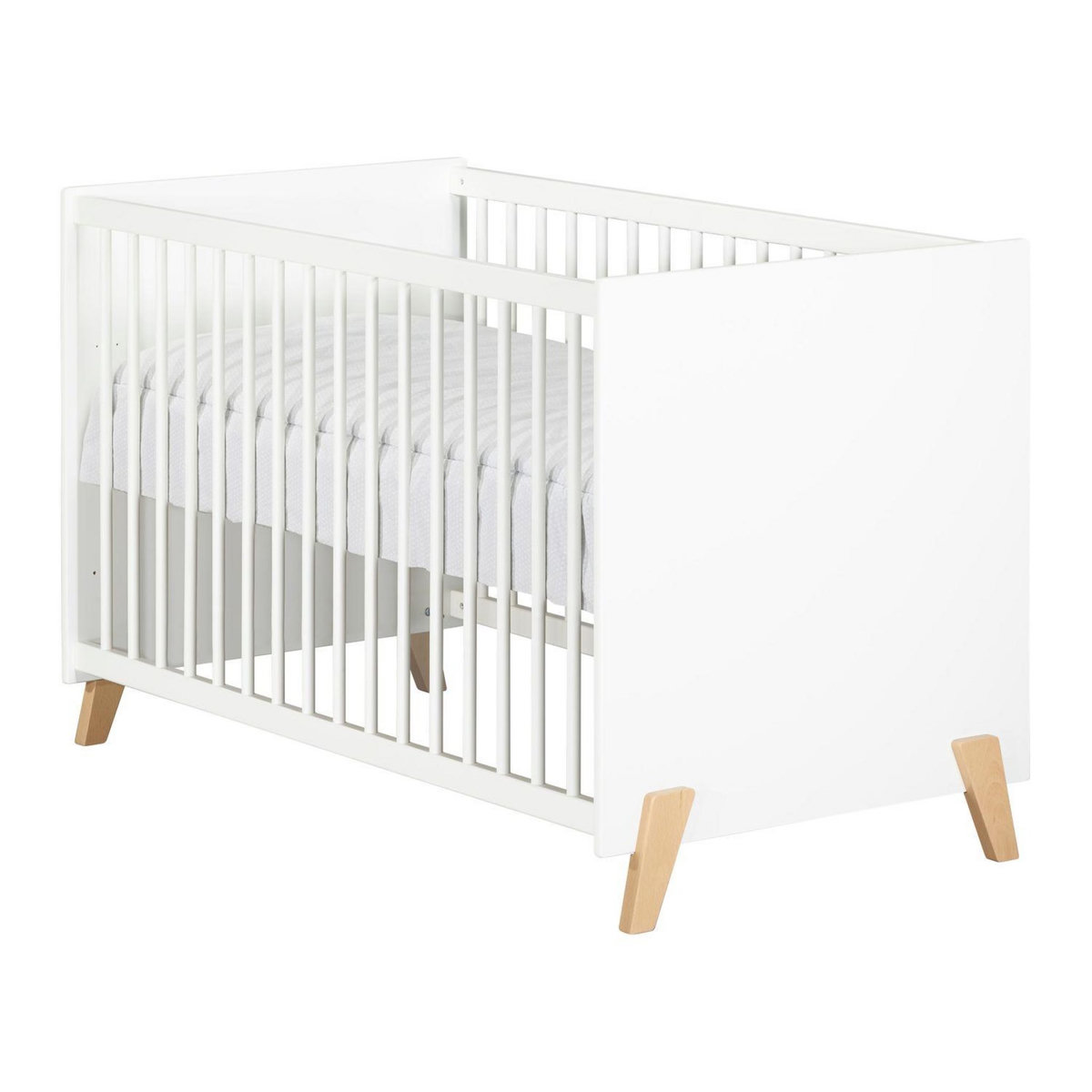 BABY PRICE  Lit bébé sommier réglable 60x120cm JOY coloris naturel  