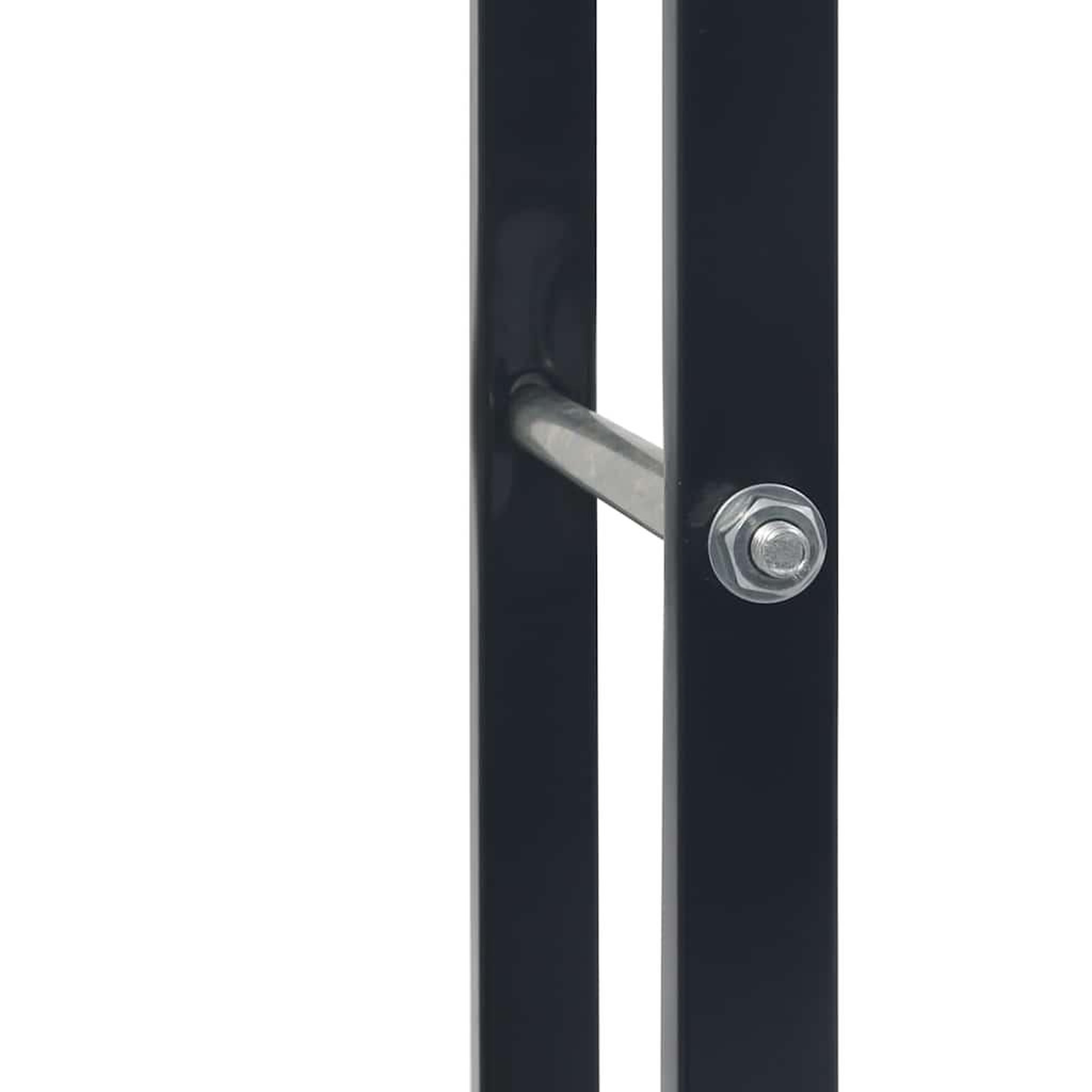 Voir la diapositive 5 : VIDAXL Portant de bois de chauffage noir 80x25x100 cm acier