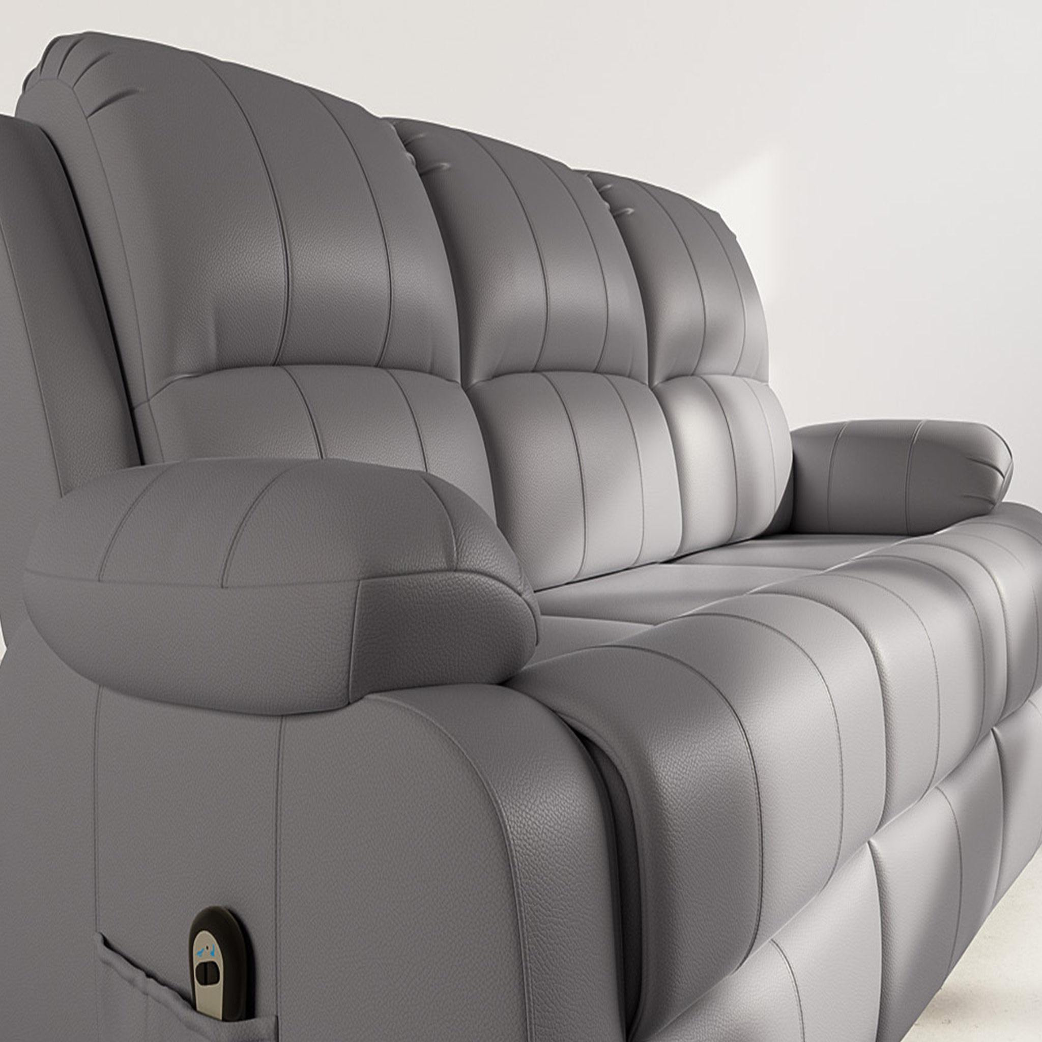Voir la diapositive 4 : BEST MOBILIER Armand - canapé 3 places relax électrique en simili