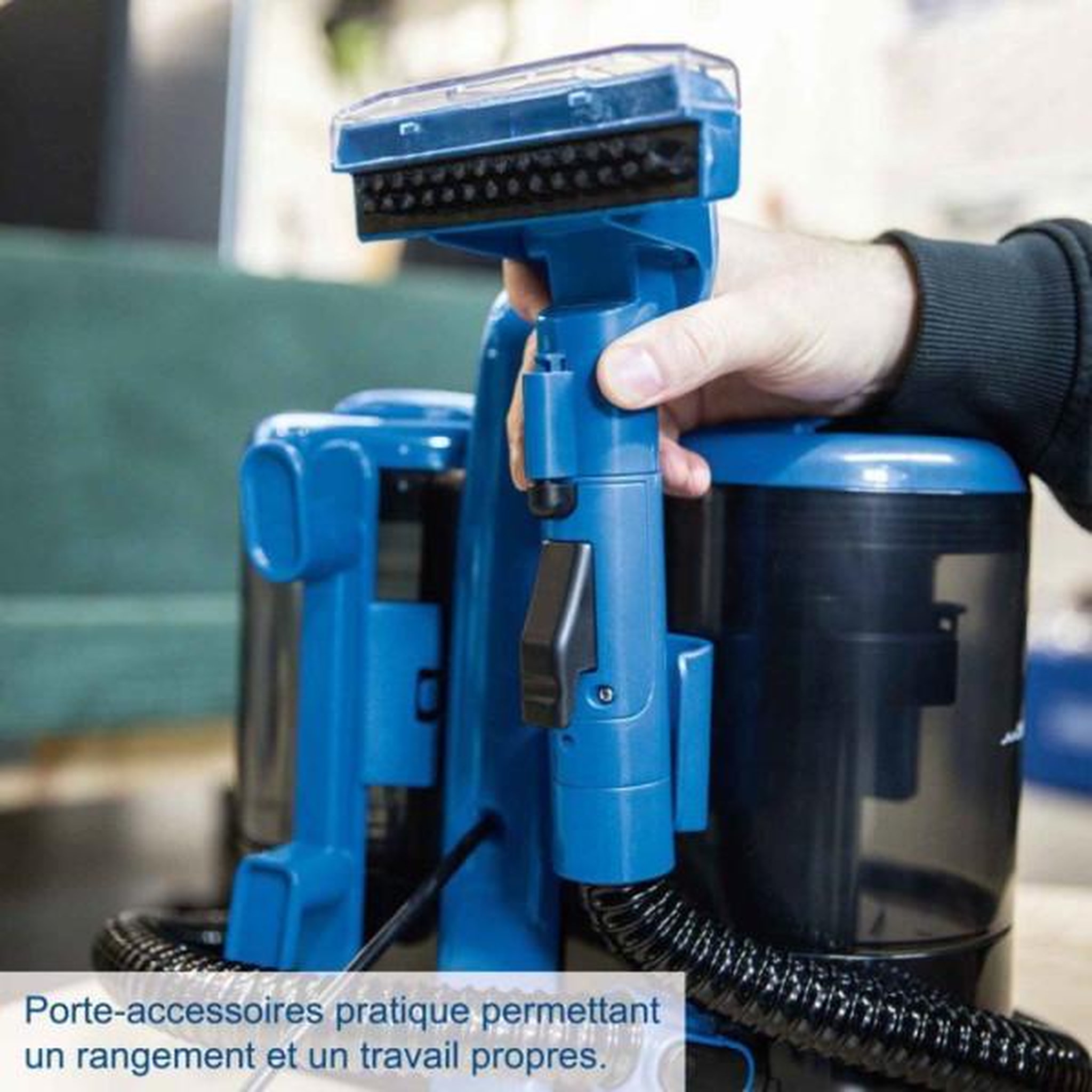 Voir la diapositive 3 : SCHEPPACH Nettoyeur détacheur / shampouineuse scheppach - swc600 - 600w - 15kpa - réservoir 1,5l - tuyau 1,2m - accessoires inclus