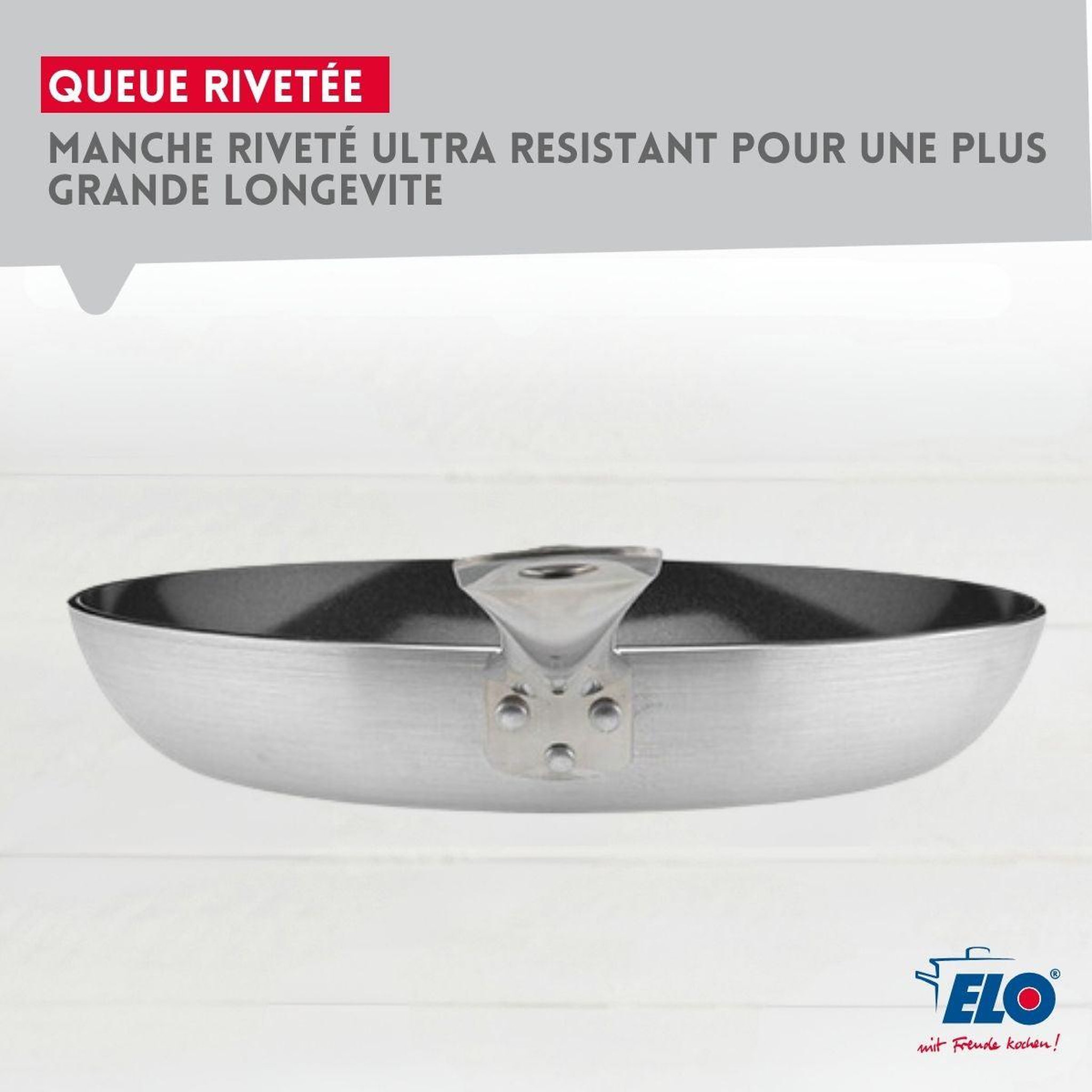 Voir la diapositive 6 : ELO Lot poêles 24cm et 28cm avec revêtement céramique sans pfas & faitout 26cm elo bistro line citrin