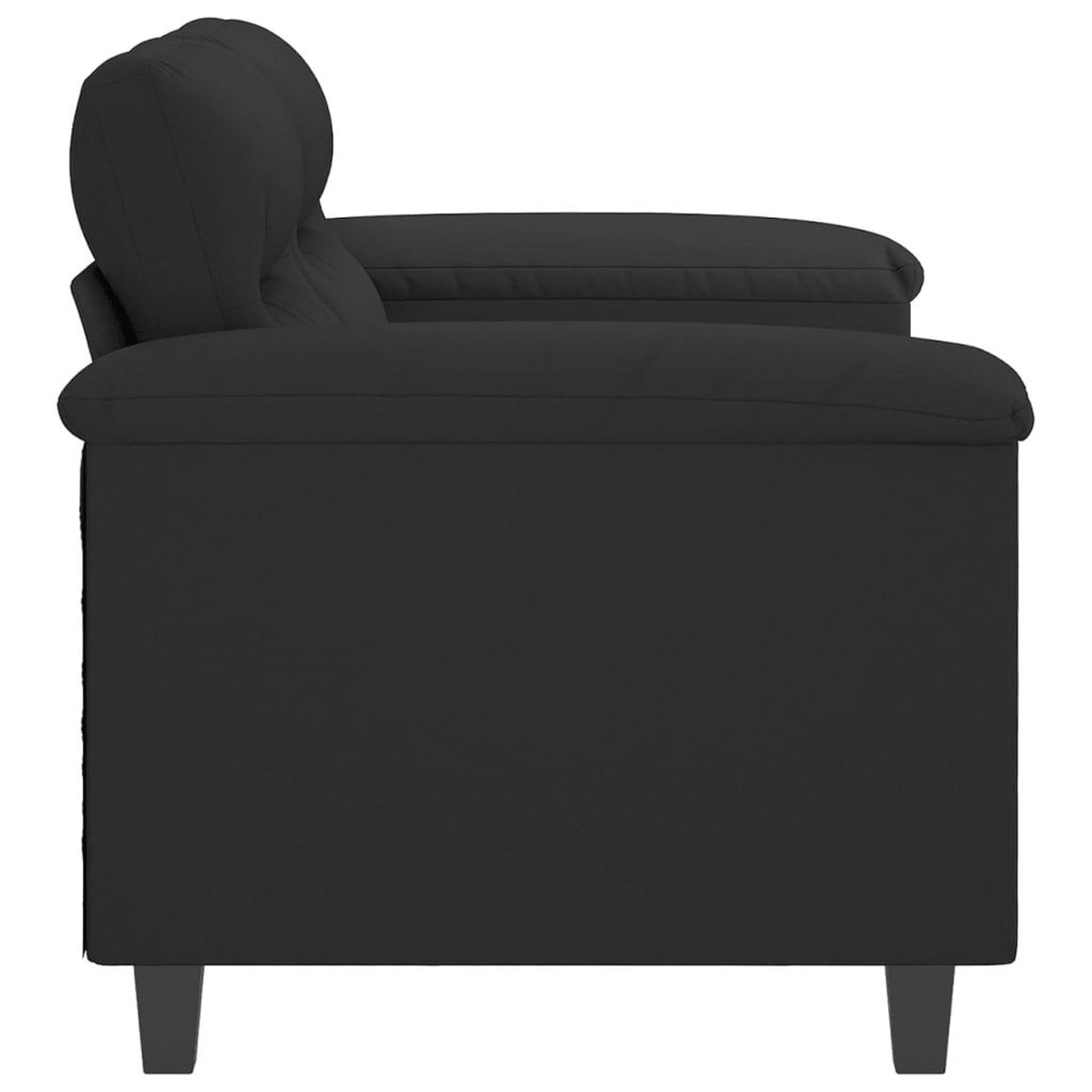Voir la diapositive 4 : VIDAXL Canape a 2 places Noir 120 cm Tissu microfibre