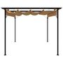 Voir la diapositive 2 : VIDAXL Pergola avec toit retractable taupe 3x3 m acier 180 g/m^2