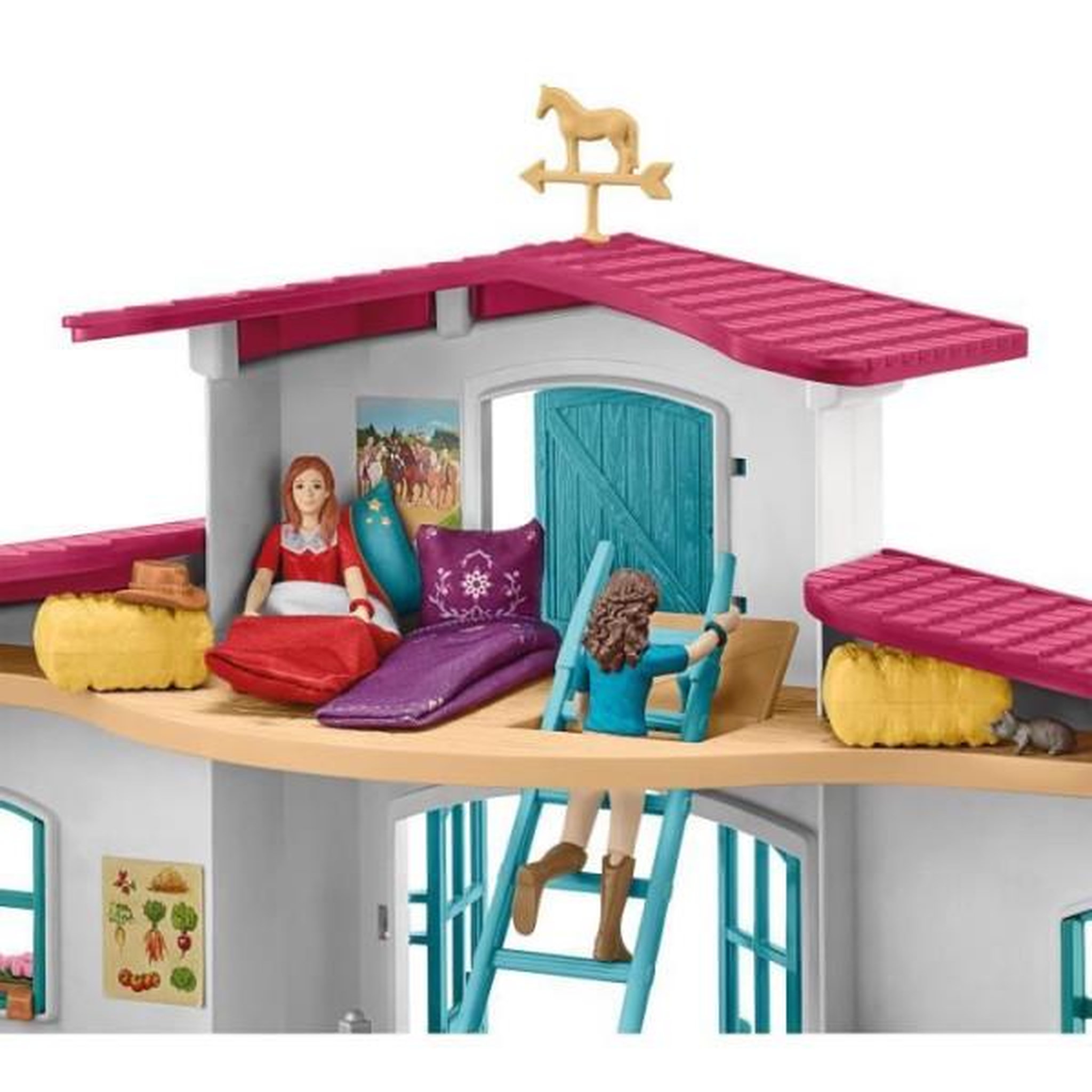 Voir la diapositive 4 : Schleich Centre équestre modulable de Lakeside pour chevaux, coffret figurines avec 115 éléments, Schleich 42567 Horse Club