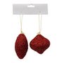 Voir la diapositive 4 : ATMOSPHERA Lot de 2 Boules de Noël Déco  Gouttes  10cm Rouge