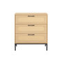 Voir la diapositive 4 : BEST MOBILIER Nagato - commode - cannage et effet bois - 70 cm