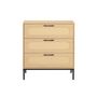 Voir la diapositive 4 : BEST MOBILIER Nagato - commode - cannage et effet bois - 70 cm