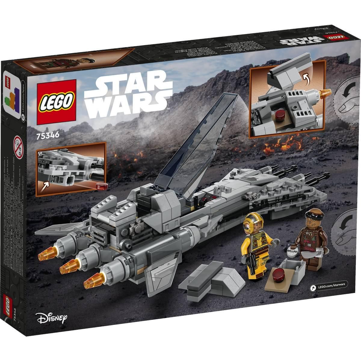 LEGO 75346 Star Wars Le Chasseur Pirate, Jouet de Construction Le Mandalorien Saison 3 avec Minifigurines Pilote et Vane, Idée Cadeau à Collectionner