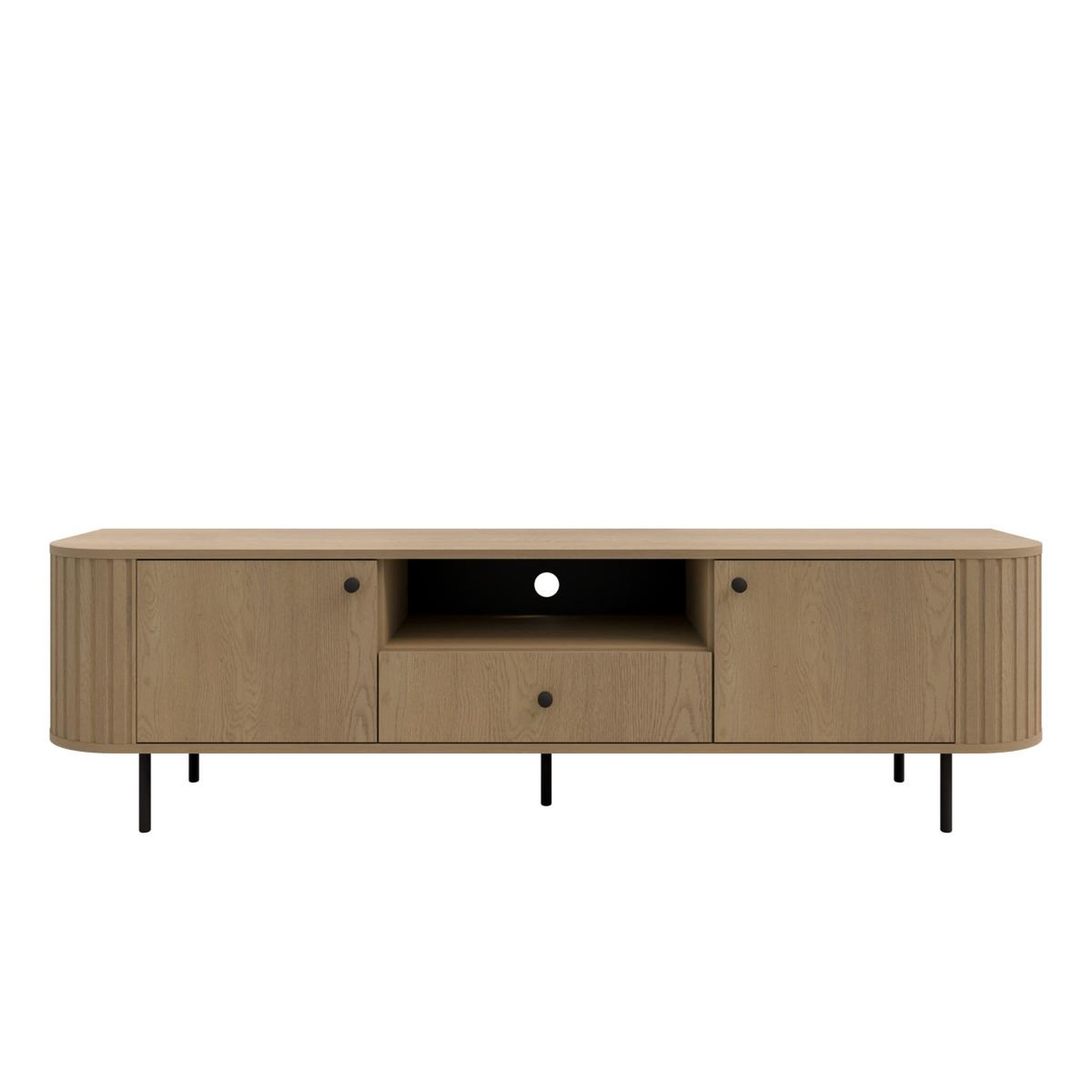 JLC KREATION Meuble tv arrondi en bois 180cm lilio